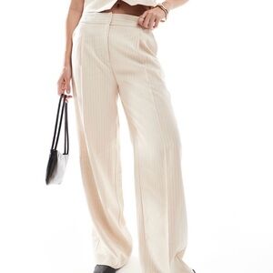Women’s Tan Pinstripe Pants